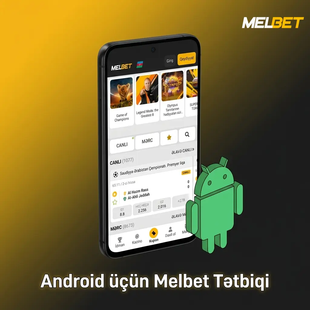 Melbet Android tətbiqinin APK faylını rəsmi saytdan yükləmə və quraşdırma təlimatı