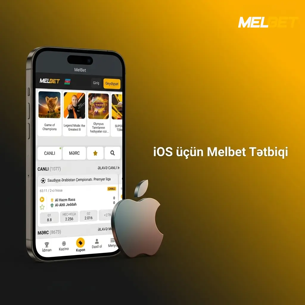 Melbet iOS tətbiqi iPhone və iPad üçün App Store-dan yüklənir, iOS 11.0+ dəstəklənir