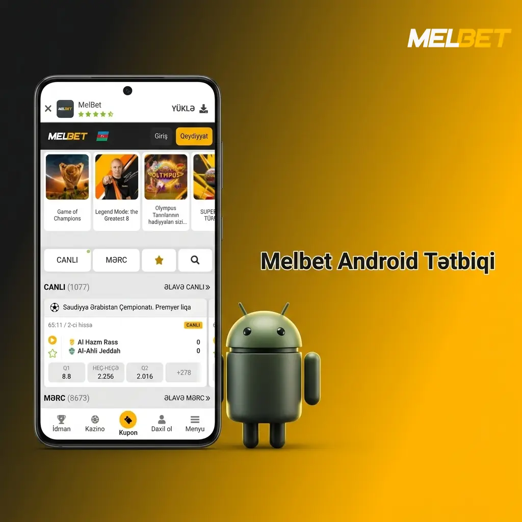 Melbet Android tətbiqi ilə mobil mərc və kazino oyunları üçün pulsuz APK yükləyin