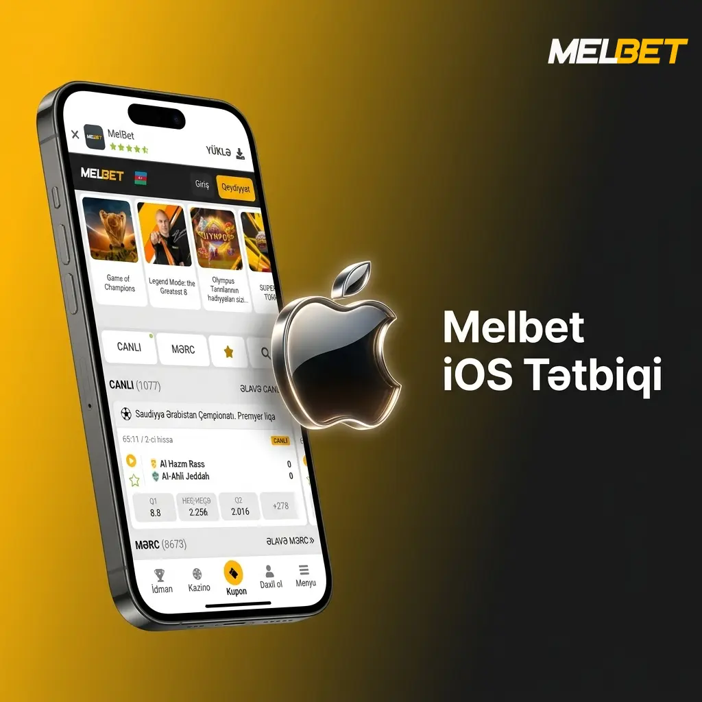 Melbet iOS tətbiqi iPhone və iPad üçün - idman mərcləri və kazino mobil tətbiq