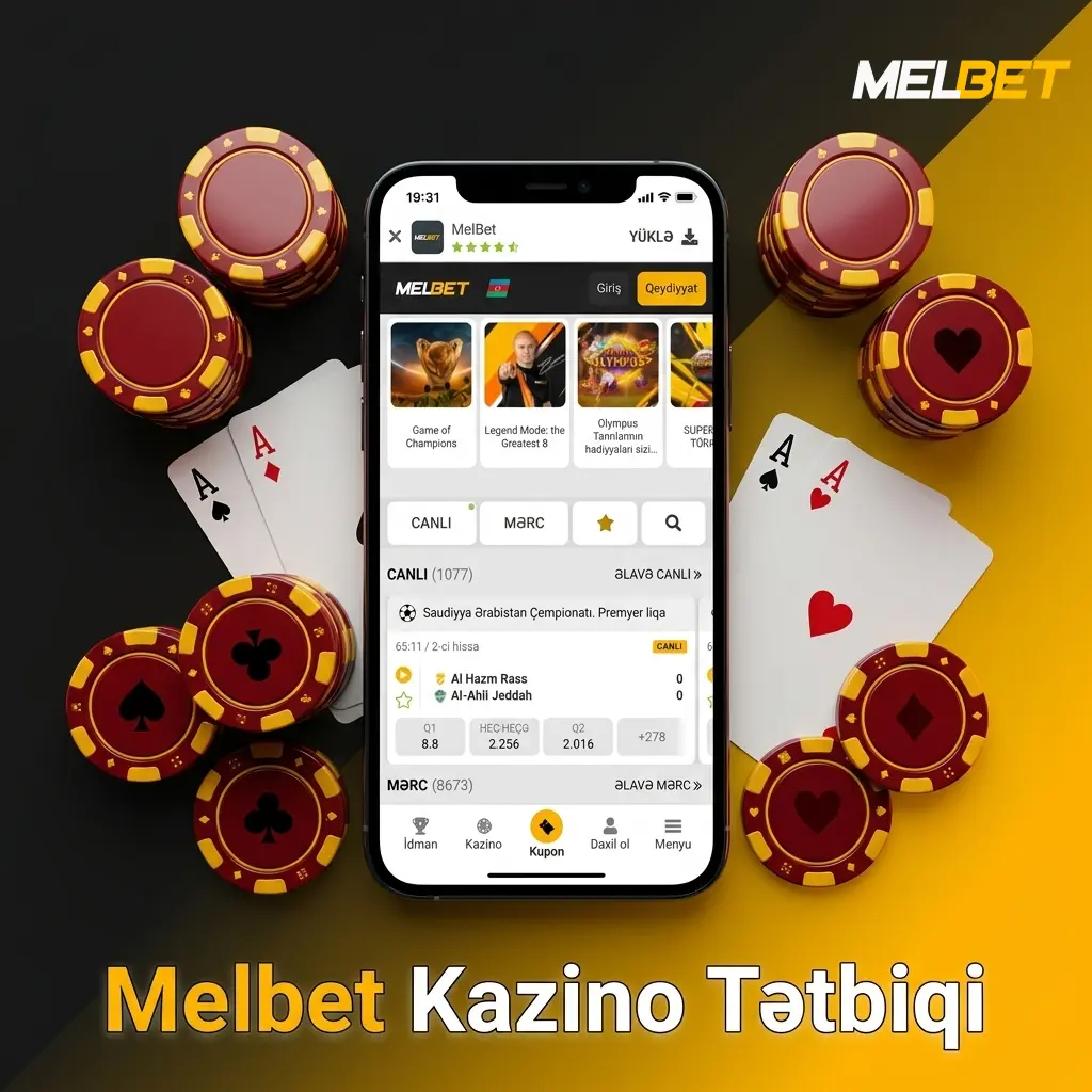 Melbet kazino tətbiqi: 7000+ slot, masa oyunları və canlı dilerlər bir toxunma ilə əlçatan
