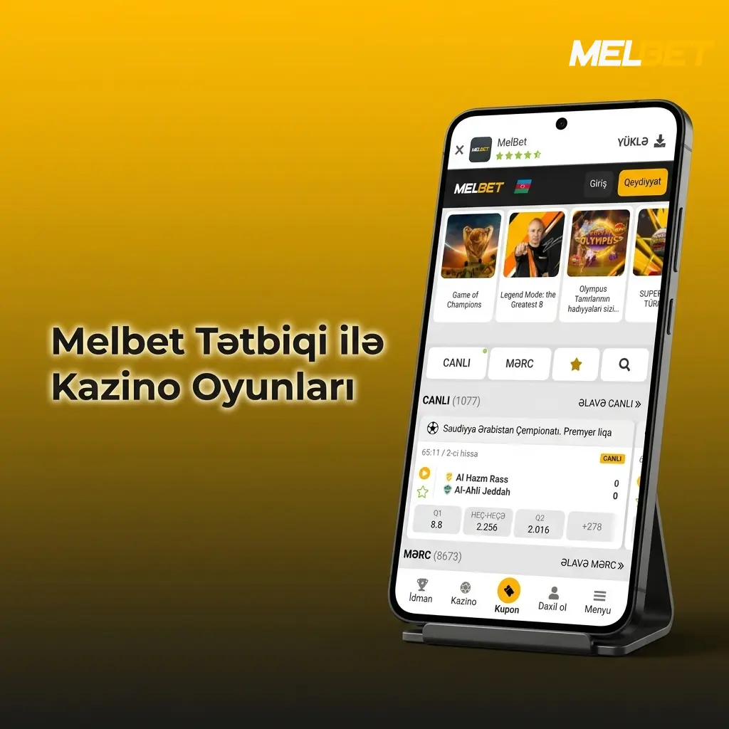 Melbet tətbiqi ilə Android və iOS-da 10.000+ kazino oyunu, slotlar və canlı stollar əlçatan