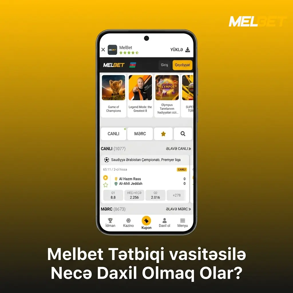 Melbet tətbiqinə daxil olmaq üçün addım-addım giriş təlimatı ekran görüntüsü