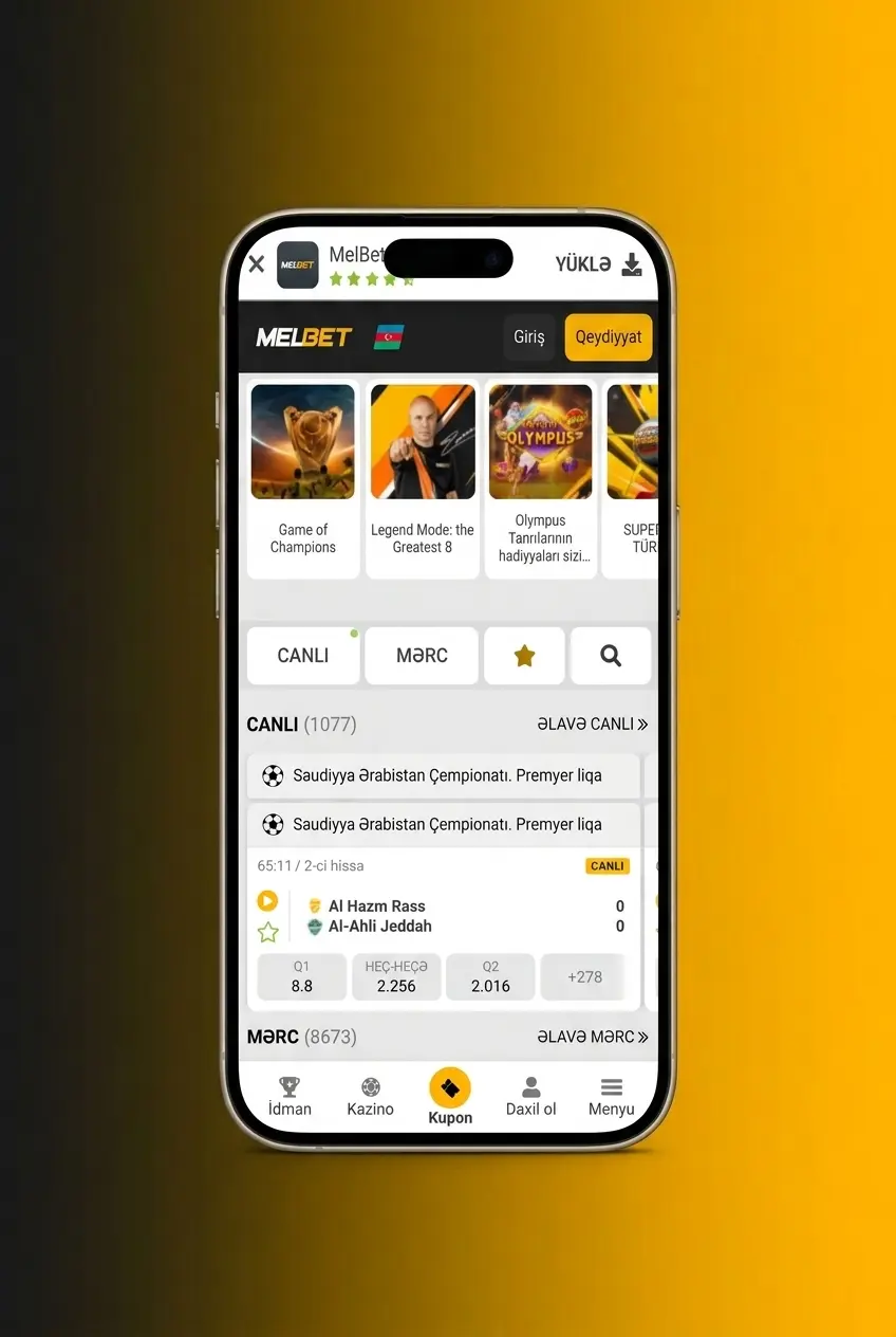 Melbet tətbiqi ilə tennis mərci - iOS və Android üçün canlı əmsallar və bazarlar